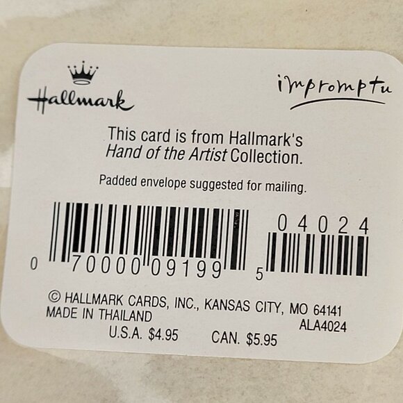 Vintage Hallmark Card Paper Mache Natural Leaves Flowers Angel Birthday Heaven - Picture 6 of 11